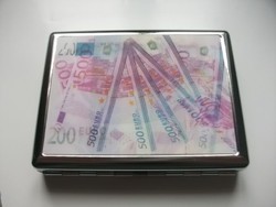 Changeable cigarette wallet / pound and euro image/ (157)