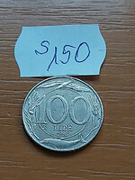 Italy 100 lira 1998, copper-nickel, olive branch, dolphin s150
