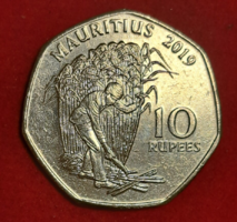 10 Rúpia - Mauritius - 2019.(410)