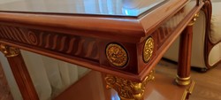 Italian, marquetry, solid wood, gilded, table, coffee table