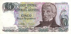 5 Argentine Pesos 1984-84 Argentina unc