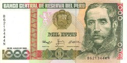 1000 intis 1988 Peru UNC