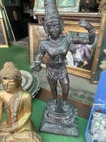 Bronze oriental goddess statue