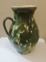 Old green jug, silke