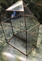 Florárium-réz-tükör-üveg