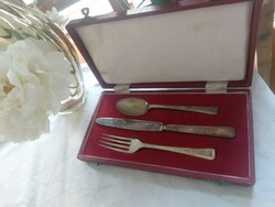 Vintage james ryals english silver plated cutlery set, in original box made in england sheffield