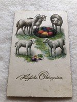 Antik, régi litho Húsvéti képeslap - 1928                                    -10.