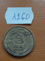 France 2 francs 1938 aluminum bronze 1260