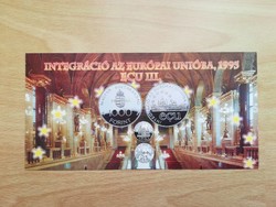 1000 HUF 1995 integration into the EU ecu iii. Parliament mnb coin introduction, brochure