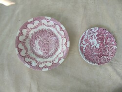English porcelain bowl and small plate