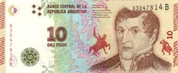 10 pesos 2016 Argentina UNC