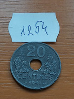 France Vichy France 20 centime 1941 zinc 1254