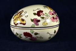 Zsolnay butterfly patterned porcelain egg with jubilee mark !!!