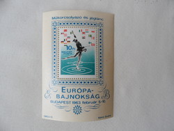 Műkorcsolyázó és Jégtánc Európa Bajnokság bélyeg ( 1963 )