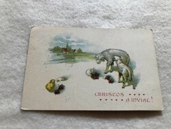 Antique, old Easter postcard - 1927 -10.