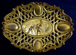 XIX. No. Antique fire-gilt bronze centerpiece with 