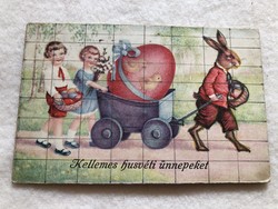 Antik, régi litho Húsvéti  képeslap                            -10.