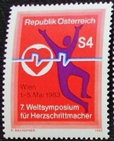 A1738 /  Ausztria 1983 Nemzetközi Szimpózium a pacemakerekről bélyeg postatiszta