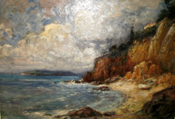 GARANTÁLTAN EREDETI UJVÁRY IGNÁC / 1860-1927/ : SZIKLÁS TENGERPART