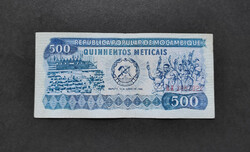 Mocambque / mozambique 500 meticais 1980, vf+.