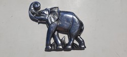 Igazi régi Art Deco krómozott réz elefánt figura