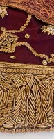 Gyönyörű antik eredeti indiai esküvői szoknya 3,6m kézzel arannyal teljesen kivarrt több kg