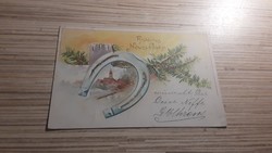 Antique Christmas greeting postcard.