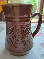 A wonderful brown glazed mug for summer evening beer drinking or morning latte