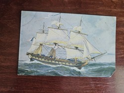 Sailing ship postcard old