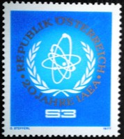 A1548 /  Ausztria 1977 A NAÜ fennállásának 20. évfordulója bélyeg postatiszta
