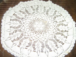 Beautiful white antique handmade crocheted tablecloth