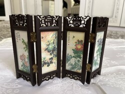 Chinese table screen ornaments in each window different picture.