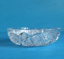 Thick-walled polished crystal table centerpiece