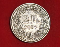 1974. Switzerland 2 francs (2157)