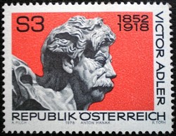 A1589 /  Ausztria 1978 Victor Adler politikus bélyeg postatiszta
