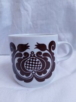 Alföldi brown tulip porcelain mug (cracked)
