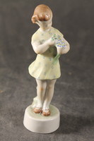Zsolnay shield seal little girl with flowers 930