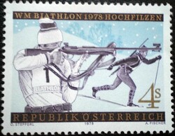 A1568 /  Ausztria 1978 Biatlon VB bélyeg postatiszta