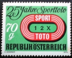 A1468 /  Ausztria 1974 25 éves a Sport Totó bélyeg postatiszta