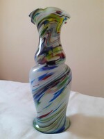 Showy, large splatter Murano vase with 