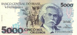 5000 Cruzeiros 1990 Brazilian unc