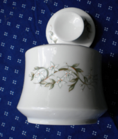 Alföldi porcelain sugar bowl with star flower decoration is very rare