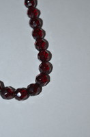 Dark cherry burgundy glass necklace