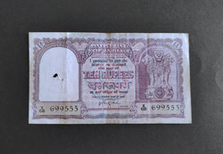 Ritka! India nagyméretű 10 Rúpia / Rupees 1957