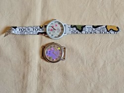 Wrist watch retro bear iridescent and hologram digital watch 2 in one