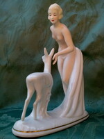 Schaubach porcelain girl with lamb