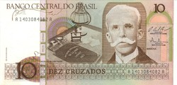 10 Cruzados 1987 Brazil unc