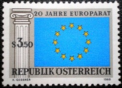 A1292 /  Ausztria 1969 20 éves az Európatanács bélyeg postatiszta