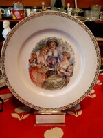 Antique decorative plate with scene