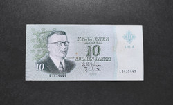 Finnország 10 Markkaa 1963, VF+.